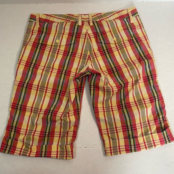 Volcom yellow and pink long shorts size 7 - Picture 4 of 4